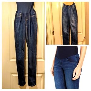 Lot of 2 Motherhood Post Pregnancy Supportive Skinny Blue Jeans Women's Small
